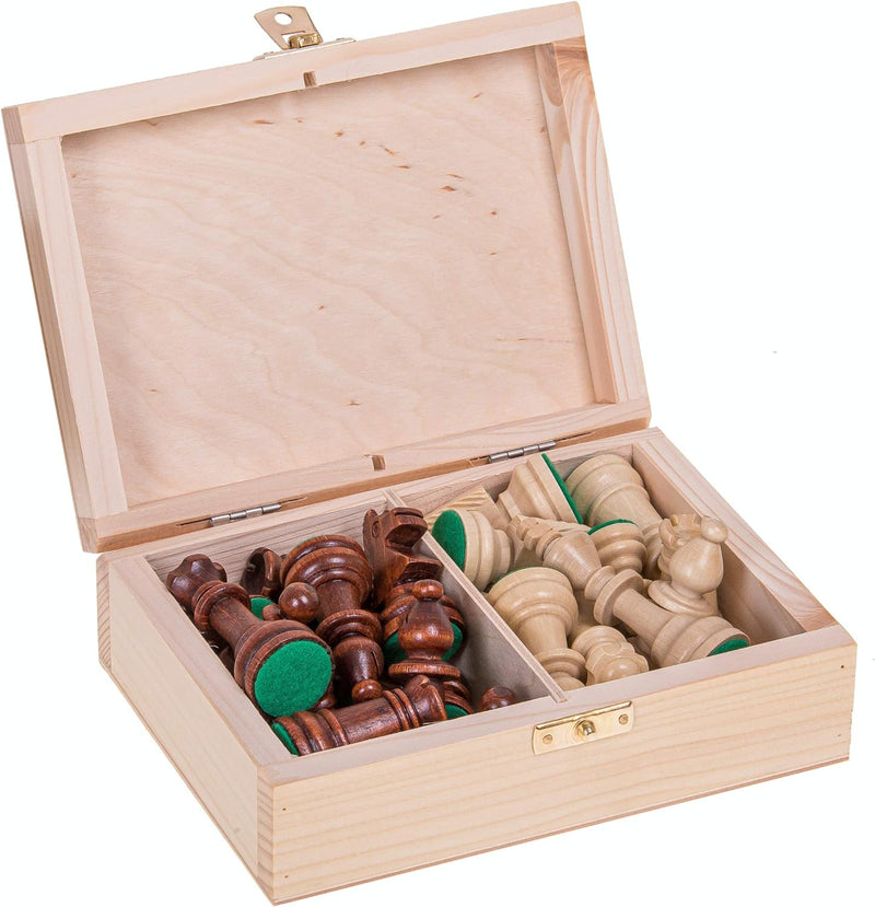 Square - Pro Schach Set Nr. 4 - WENGE - Schachbrett + Schachfiguren Staunton 4 + Kasten - Schachspie