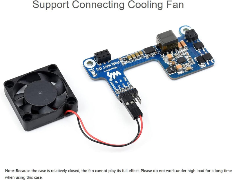 Power Over Ethernet POE HAT für Raspberry Pi 4B/3B+, IEEE 802.3af-konform, Mini POE HAT Unterstützun
