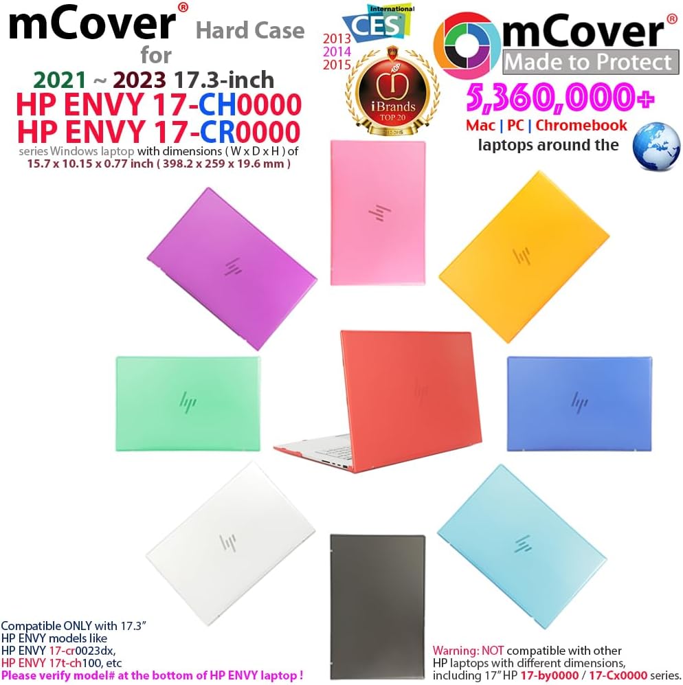 mCover Schutzhülle nur kompatibel mit HP Envy 17-CHxxxx / 17-CRxxxx Laptops (nicht passend für 17-CR