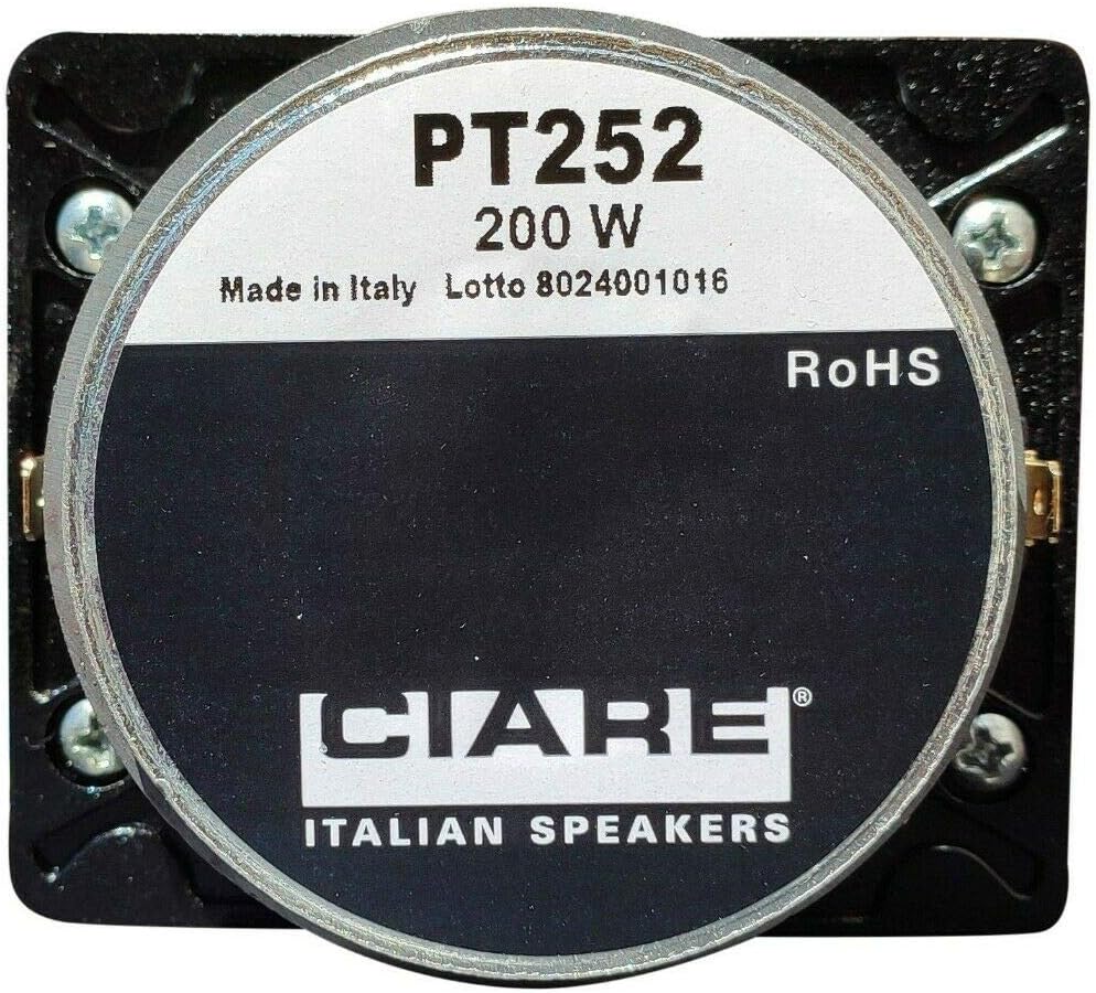 1 CIARE PT252 Driver Tweeter mit Kompression 12,00 x 9,00 cm 75 watt rms und 200 watt max impedanz 8