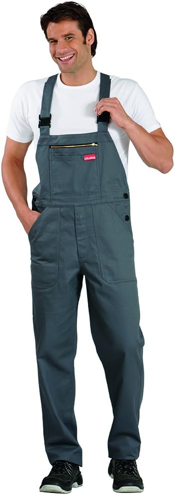 Planam Grösse 50 Herren BW 290 Latzhose grau Modell 0193 Grau 50, Grau 50