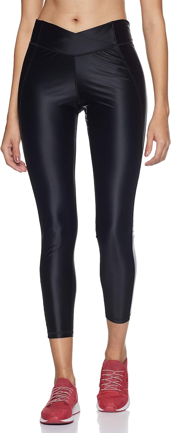 Reebok Damen Sh Highrise Tight-shinyly Netze XL Schwarz, XL Schwarz