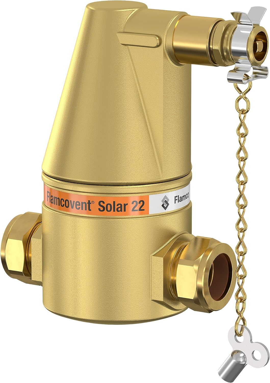 Flamcovent Solar G¾"F EcoPlus - Luftabscheider für Solaranlagen - Hochwertige Entlüftungslösung (Art