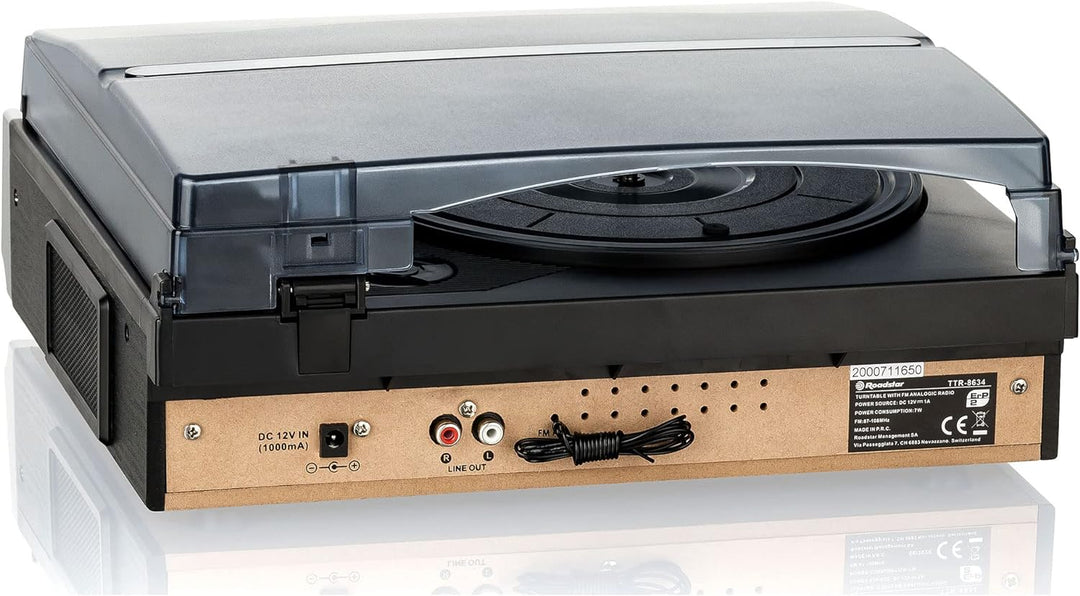 Roadstar TTR-8634 Audio Turntable Black Silver