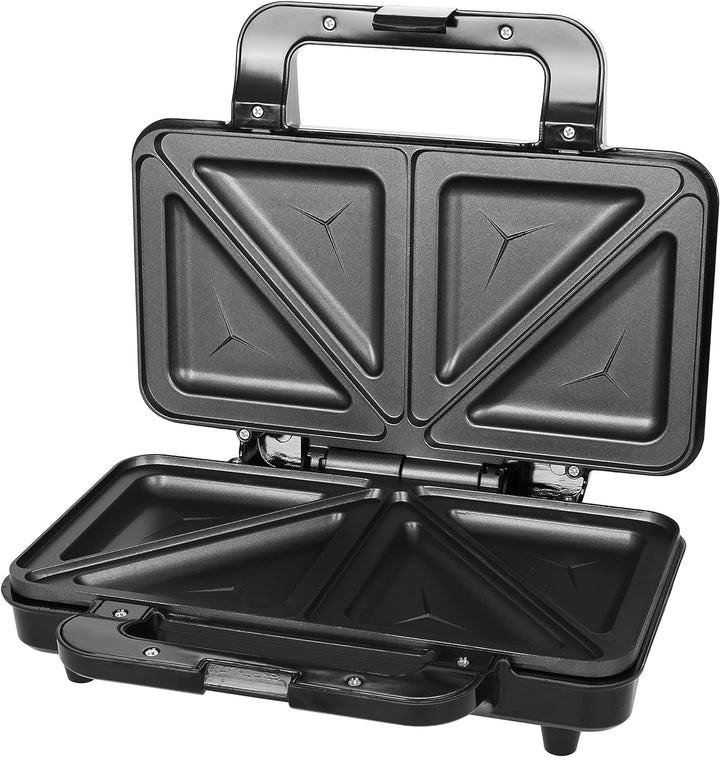 Emerio Doppel Sandwich Maker, BPA frei, für dreieckiges Sandwich, leicht zu reinigen, Antihaftbeschi