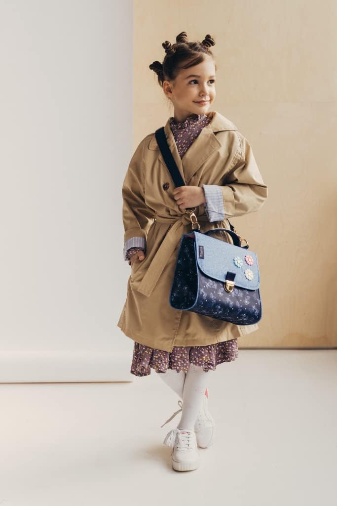 Belmil Premium Petite Kindergarten Schultertaschen Umhängetasche für Mädchen (305-51/P) Sapphire, Sa