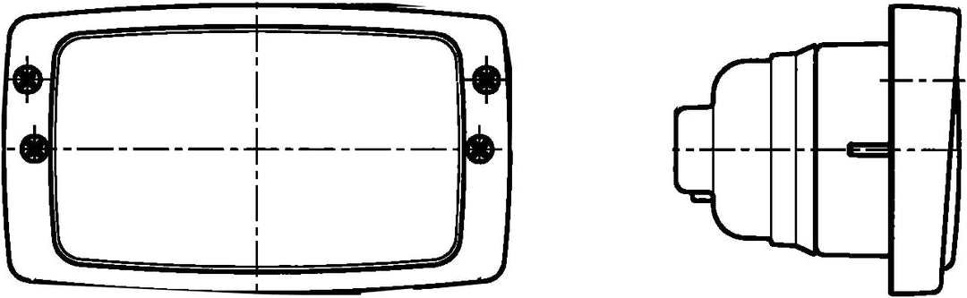 HELLA - Halogen-Arbeitsscheinwerfer - Modul 6213 - 12V - 1000lm - Einbau/Schraubanschluss - 2-Punkt