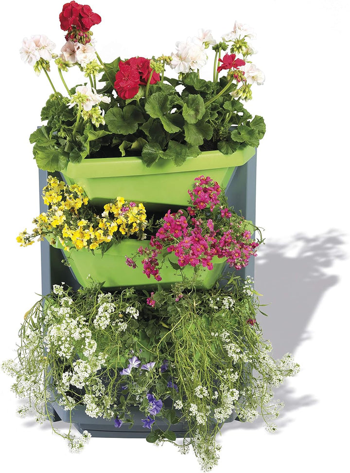 Juwel Vertical Garden Grundelement titan / limette (mit 3 Pflanzschalen, wasserdichte Rückwand, für