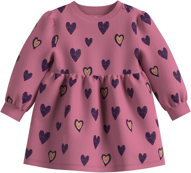 s.Oliver Junior Mädchen Sweatkleid mit AOP PINK 62