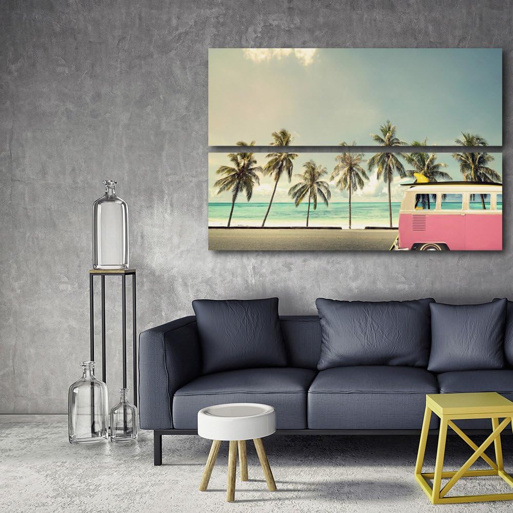 Feeby. Wandbilder - 2 Teile - 60x60 cm - rechteckige Form Bilder Kunstdrucke Deko PanelMEER, STRAND,