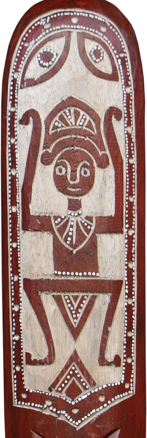 Unbekannt Schöne 100 cm Wand Maske Maori Tribal braun Holz Tier Afrika Maske89