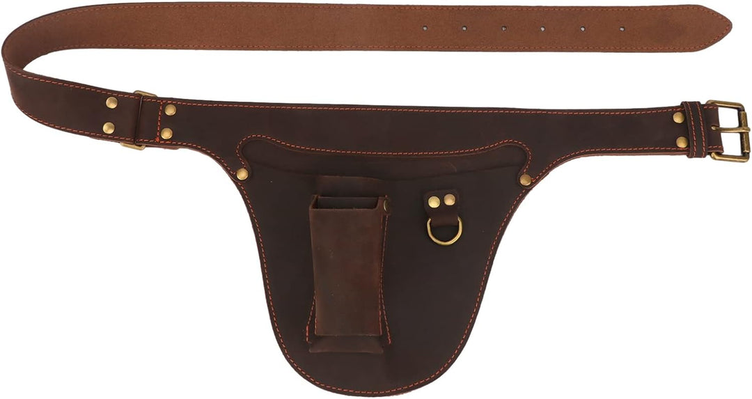 Tourbn Gartenwerkzeugtasche aus Leder, verstellbar, für Elektriker, Tischler, Dunkelbraun, 26 x 22 c