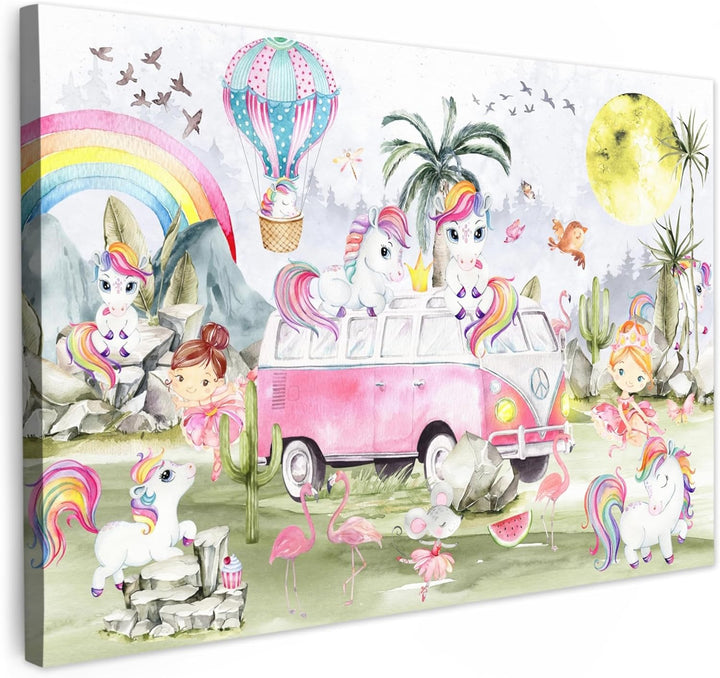 MuchoWow© Leinwände Gross 120x80 cm XXL Wall Decoration Bilder Kinderzimmer Mädchen Pictures Canvas
