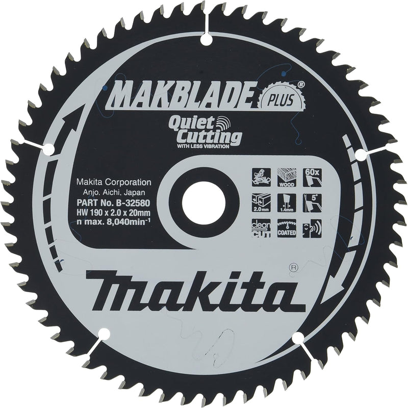 Makita Makblade+ Saegeblatt, 190 x 20 mm, 60Z, B-32580