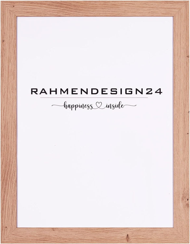 Rahmendesign24 Bilderrahmen Milano 45x60 (POSTERFORMAT) Eiche natur Fotorahmen, Wechselrahmen, Poste