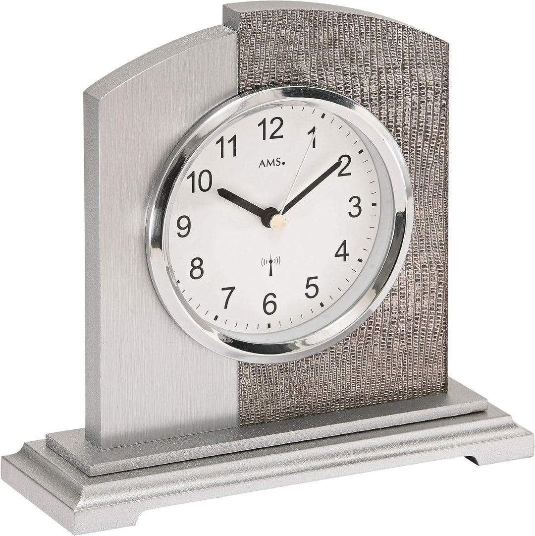AMS Moderne Tischuhr mit Funkwerk, Batterie betrieben - Modern Style Collatina- 5144