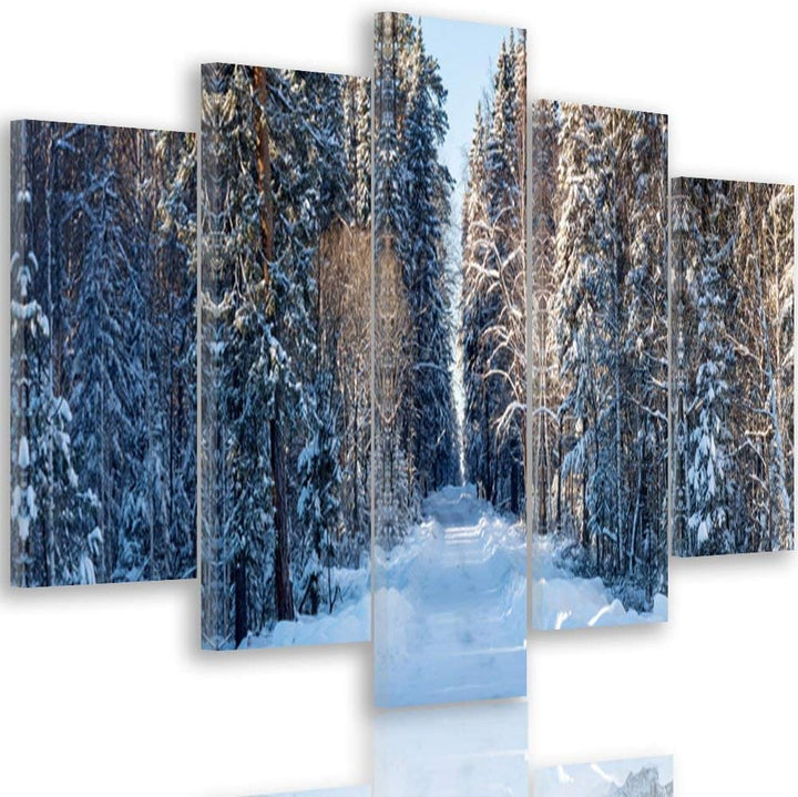 Feeby. Leinwandbild - 5 Teile - Bilder, Wand Bild, Wandbilder, Kunstdruck XXL, 5-Teilig, Typ A, 200x