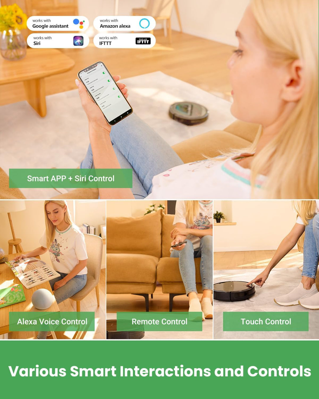 Vactidy Nimble T8 2 in 1 Saugroboter mit Wischfunktion, 3000Pa Saugkraft Staubsauger Roboter mit Wis