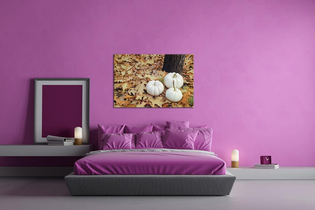 deyoli frische Kürbise Format: 120x80 als Leinwandbild, Motiv fertig gerahmt auf Echtholzrahmen, Hoc