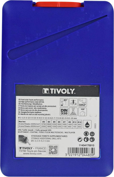 TIVOLY GROUP Bohrerkassette FURIUS, 19-teilig, Metallbohrer