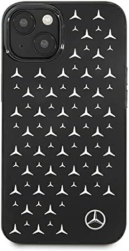 Mercedes MEHCP13SESPBK Hülle für iPhone 13 Mini 5,4" schwarz Silver Stars Pattern