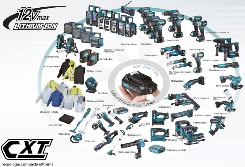 Makita CL108FDZ Staubsauger 12 V Max CXT Lithium, Bunt