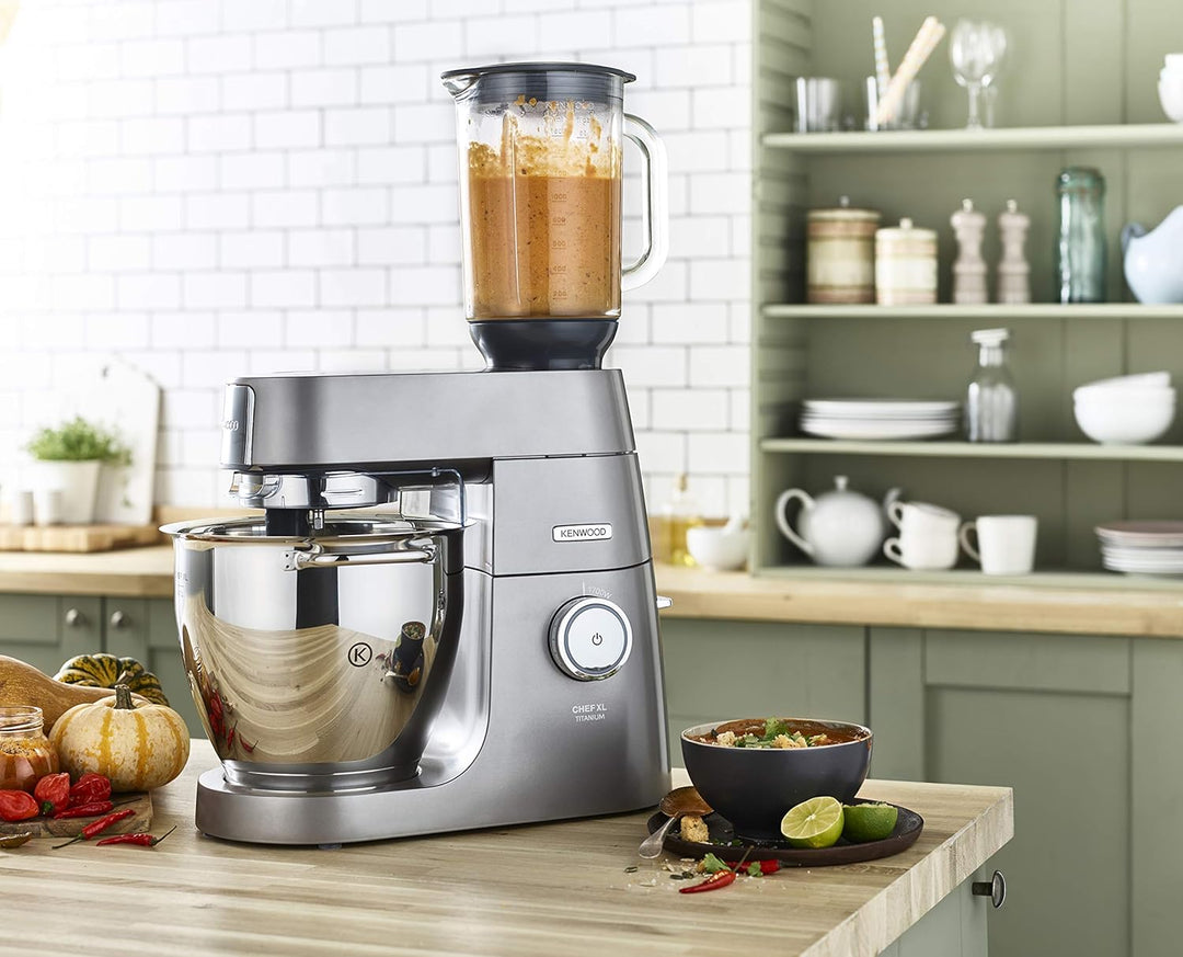Kenwood KAH358GL Glas-Mixaufsatz (crushen, mixen, heisse Suppen, Küchenmaschinen-Zubehör, Geeignet f
