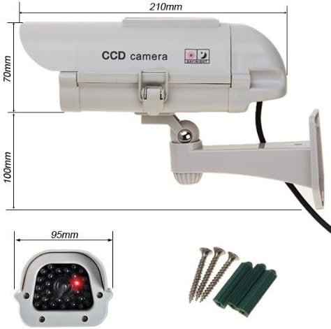 BW Überwachungskamera-Attrappe, Sicherheitsüberwachung für Zuhause oder das Geschäft, Solarstrom, In