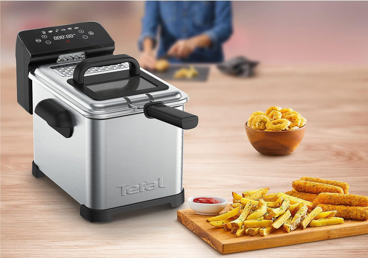 Tefal FR507D Family Pro Digital Elektrische Fritteuse | 4 L Öl-Kapazität | Kühlzonen-Technologie | s