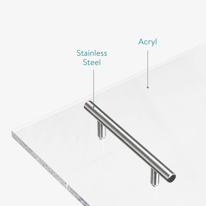 Navaris Badewannenablage aus Acryl Glas - Buch Ablage Weinglas Halterung Badewannentablett - Wannena