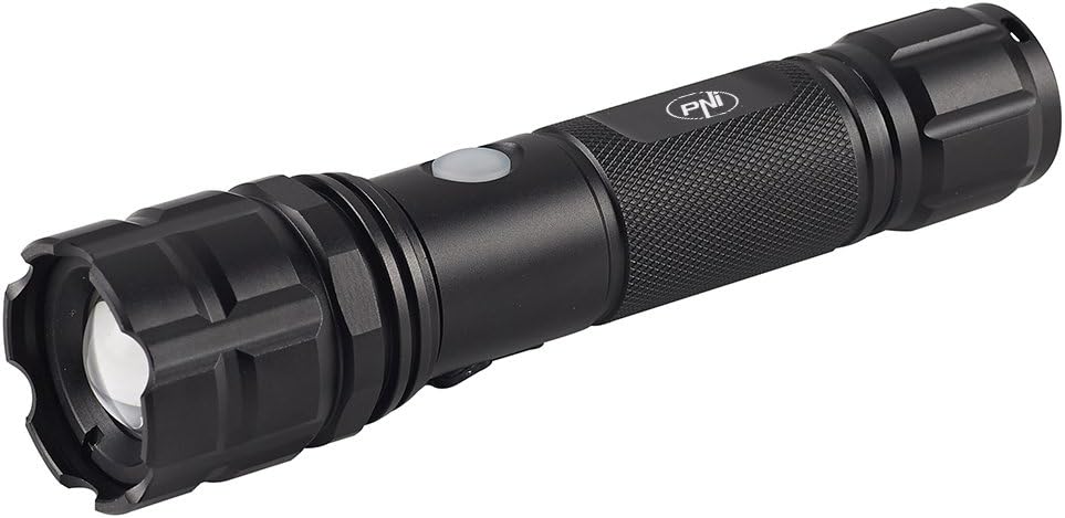Einstellbarer Fokus LED Taschenlampe PNI Adventure F10 Aluminium 500 lm, Zoombare LED Blitz