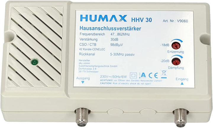 HUMAX DIGITAL Hausanschlussverstärker mit 4 Watt Leistungsaufnahme, Antennenverstärker für Kabelfern