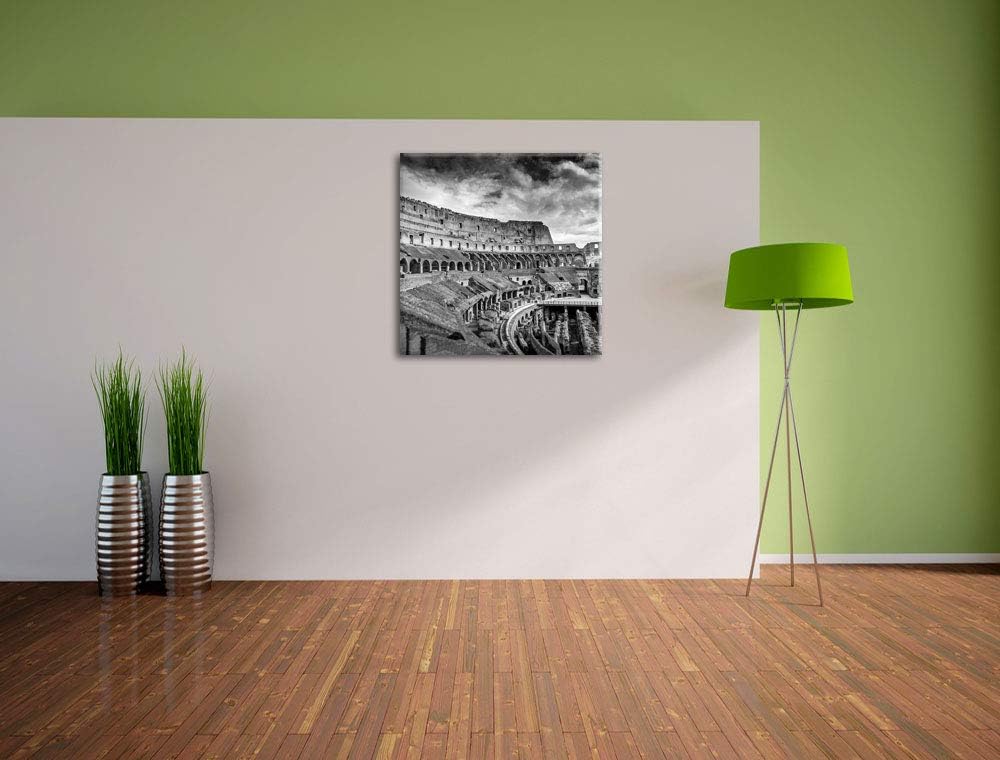 Pixxprint Kolosseum in Rom als Leinwandbild/Grösse: 70x70 cm/Wandbild/Kunstdruck/fertig bespannt, 70