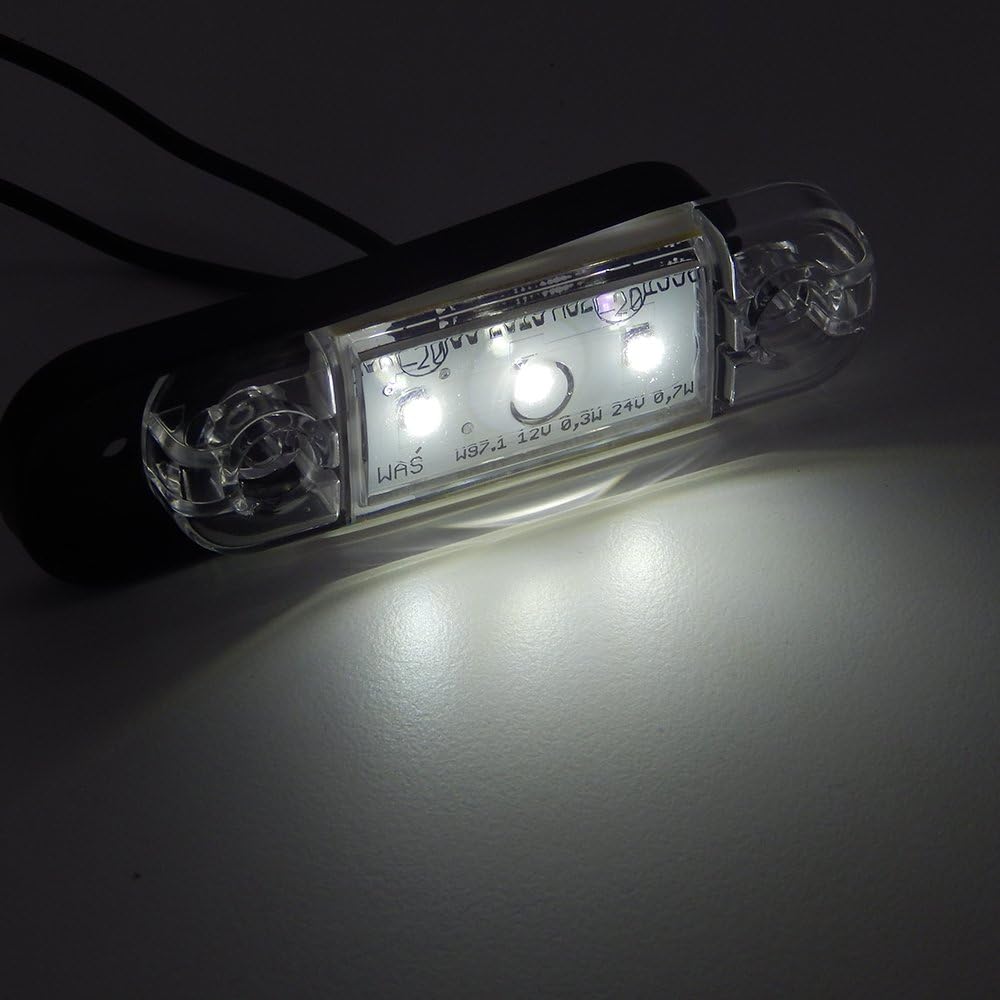 WAS IST WAS LED-Martin® 6er Sparset Umrissleuchte Weiss 12/24V Begrenzungsleuchte Positionsleuchte d
