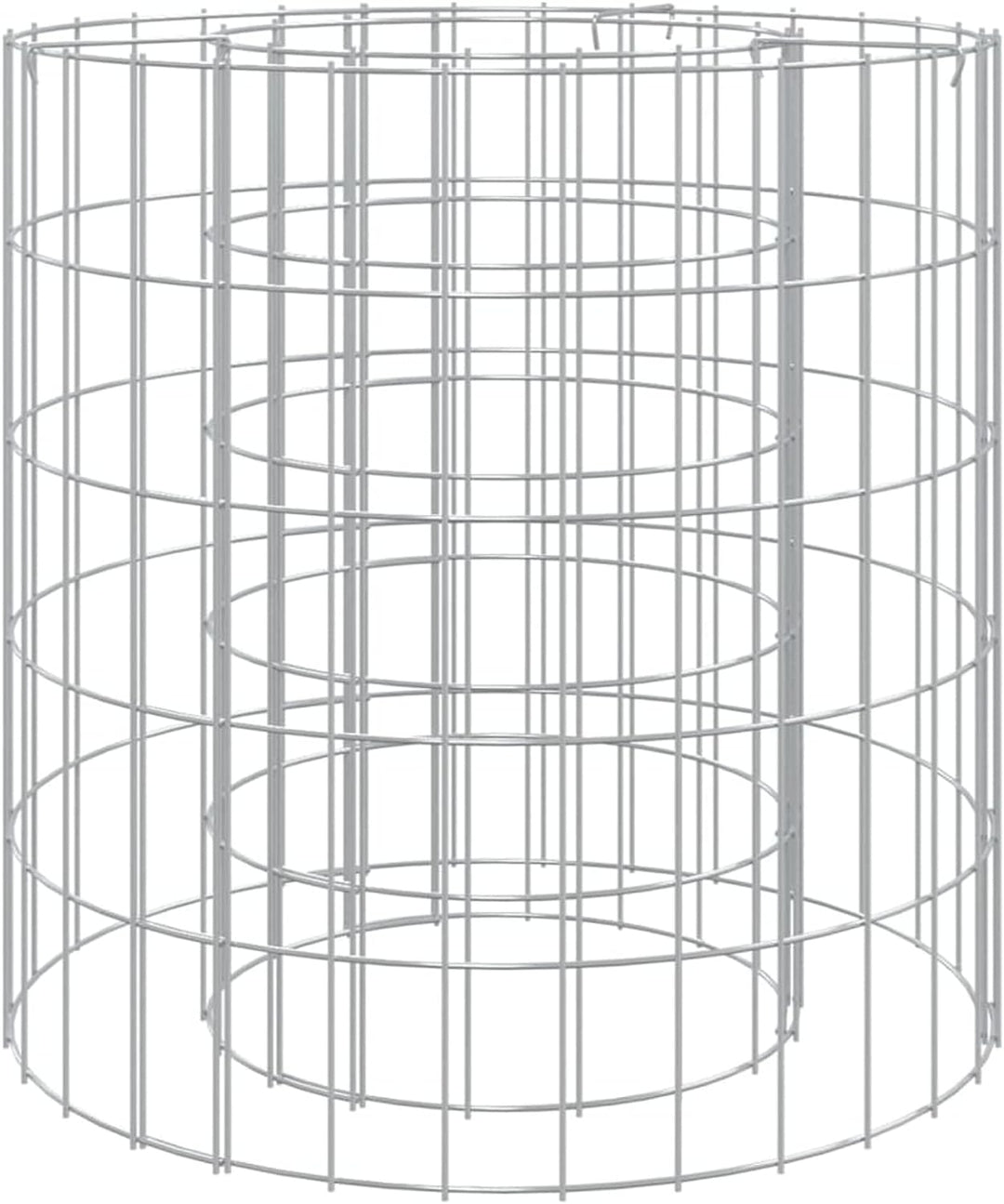 Tidyard Gabionen Feuerstelle Gabionenkamin Gartenkamin Terassenofen Ø 50 cm Verzinktes Eisen 50 x 50