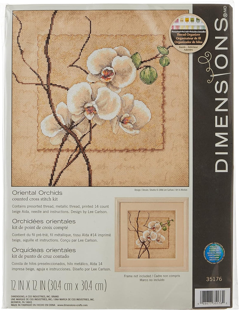 Dimensions Gezählter Kreuzstick Set, Oriental Orchids Oriental Orchids (orientalische Orchideen), Or