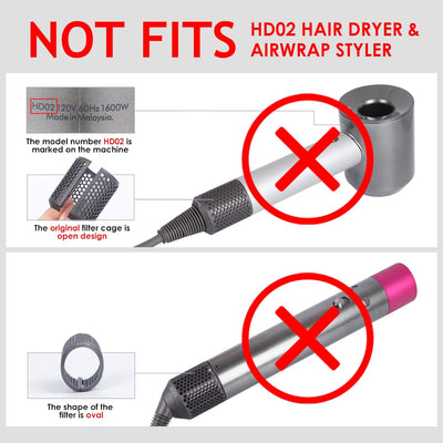 Verbesserter Haartrockner-Filter, Ersatz für Dyson Supersonic Haartrockner, Aussenfilter, kompatibel