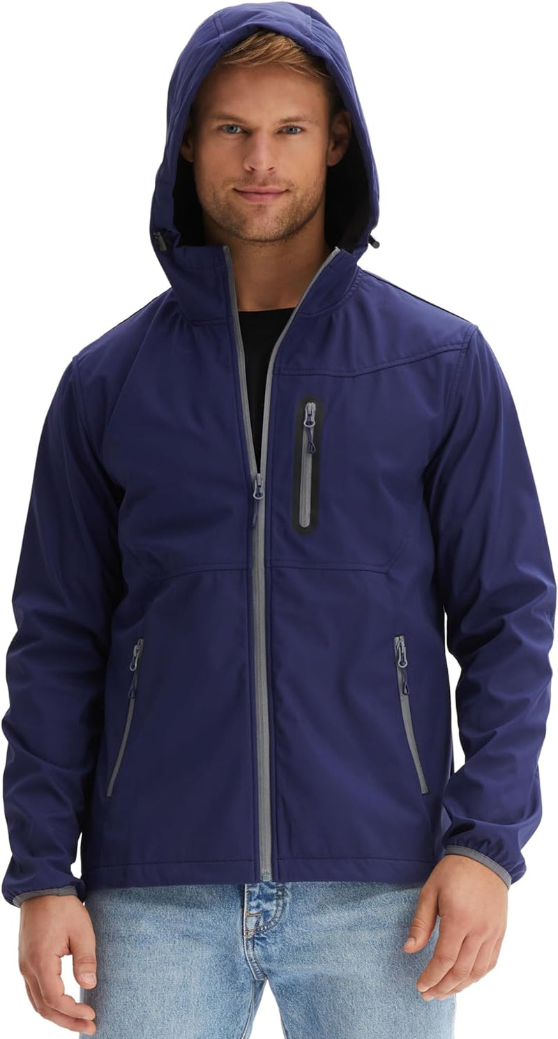 Morgenstern Softshelljacke Herren Wasserabweisend Atmungsaktiv L Blau, L Blau