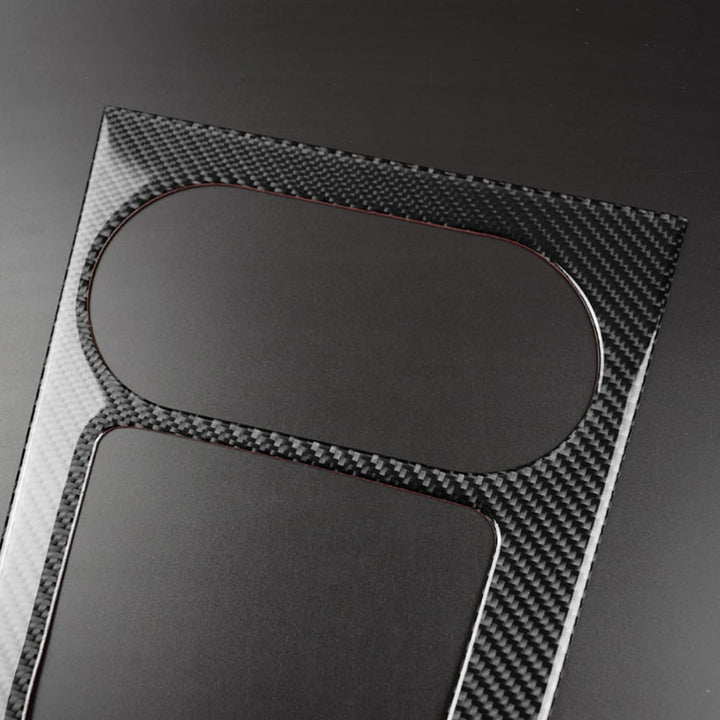 KUNGKIC Kohlefaser Auto Mittelkonsole Schalttafel Abdeckung Aufkleber Gangschaltung Paneel Innenraum