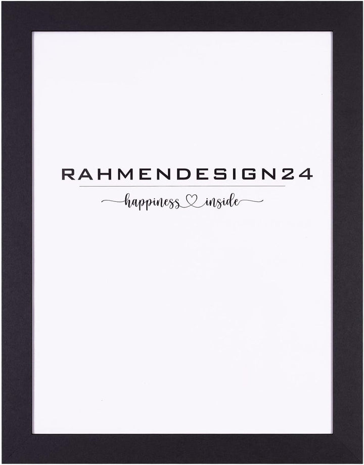 Rahmendesign24 Bilderrahmen Milano 70x70 Schwarz (matt) Fotorahmen, Wechselrahmen, Posterrahmen, Puz