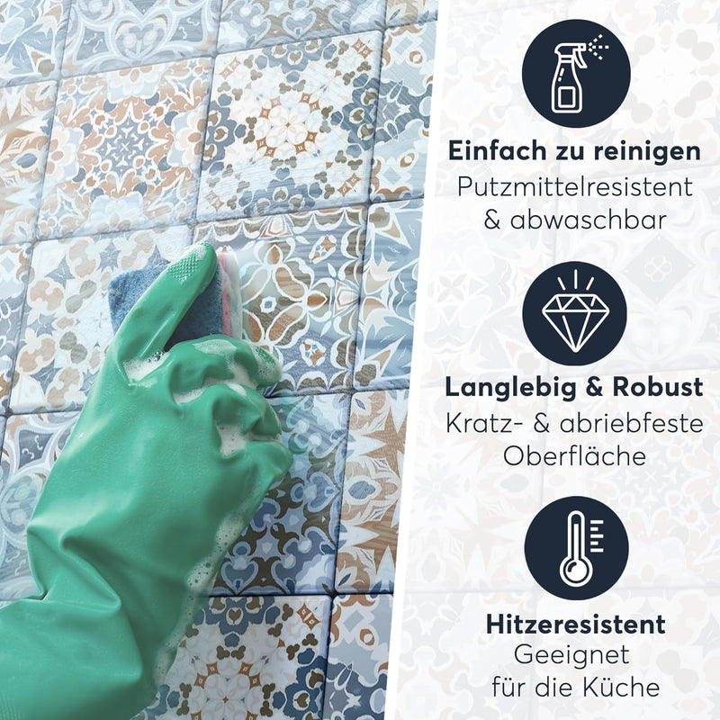 CREATISTO Klebefliesen Stickerfliesen Fliesenfolie - Stylische Sticker Aufkleber für Fliesen I Klebe