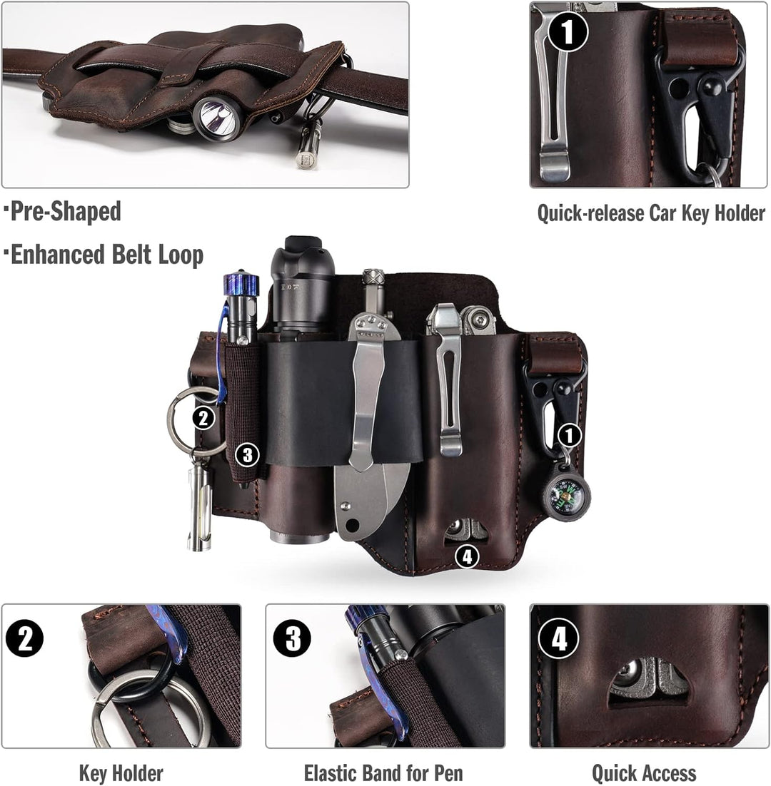 VIPERADE ST1 Multitool Scheide Lederscheide,EDC Taschen Organizer für Herren für Leatherman Multitoo