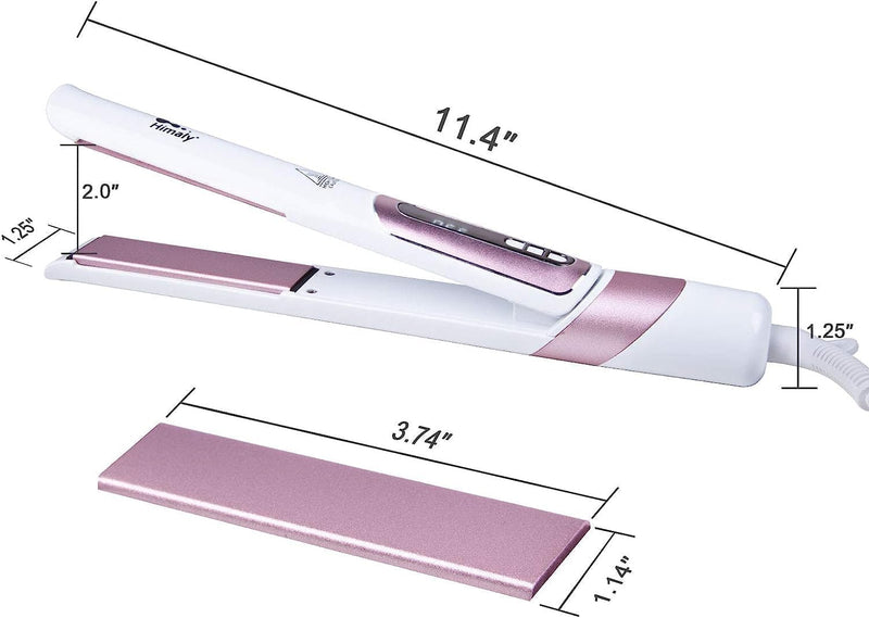 himaly 2-in-1 Haarglätter für Glätte und Wellen, 6 Temp Einstellungen & 30s schnelle Erwärmung, LCD-