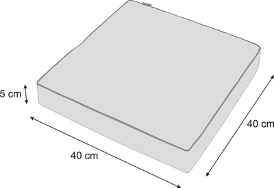 4er Set Stuhlkissen 40x40 cm – Bequemes 10 cm Kissen für Stuhl & Bank & Schemel – Gepolstertes Sitzk