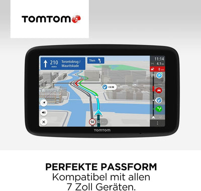 TomTom Premium Ledertasche 7 Zoll für TomTom GO Discover, GO Camper Max und TomTom GO Expert Single,