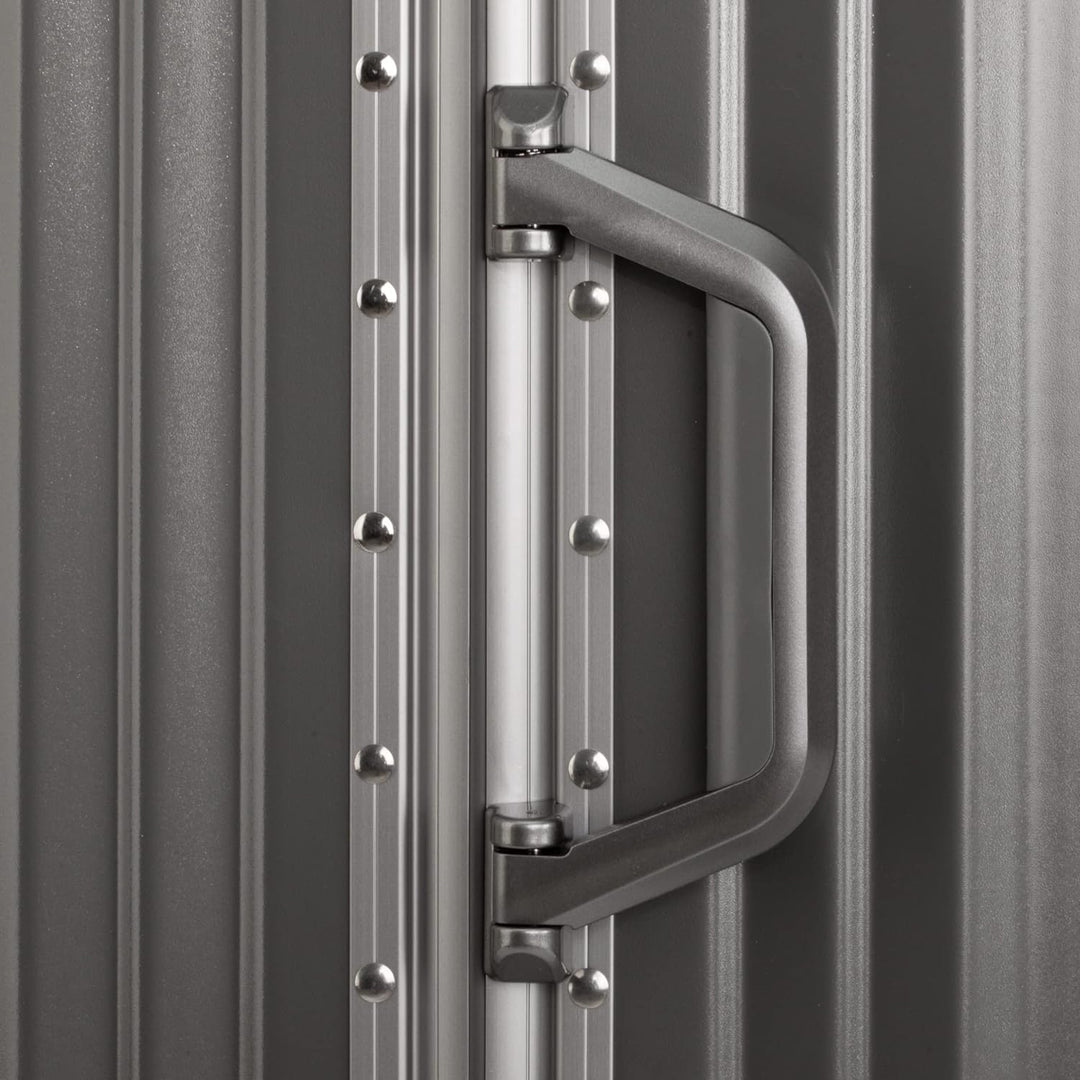 Travelhouse London Koffer Grau S-55cm, L-55cm · 2er-Set · Alu-Rahmen · Polykarbonat Hartschale · Han