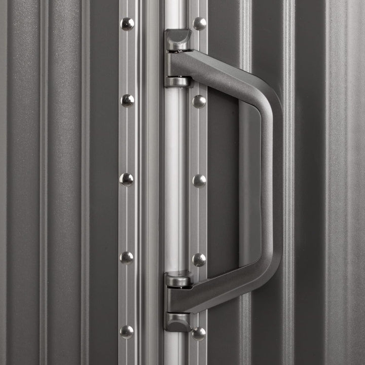 Travelhouse London Koffer Grau S-55cm, L-55cm · 2er-Set · Alu-Rahmen · Polykarbonat Hartschale · Han