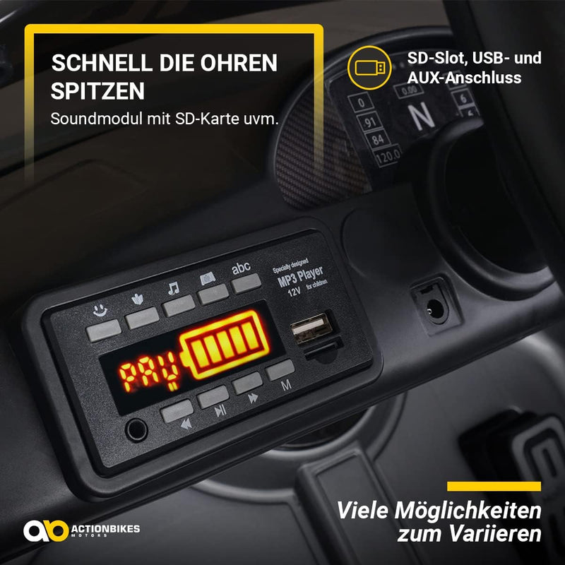 Actionbikes Motors Kinder Elektroauto Mercedes Benz AMG GT4 Sport Edition | 2,4 Ghz Fernbedienung -
