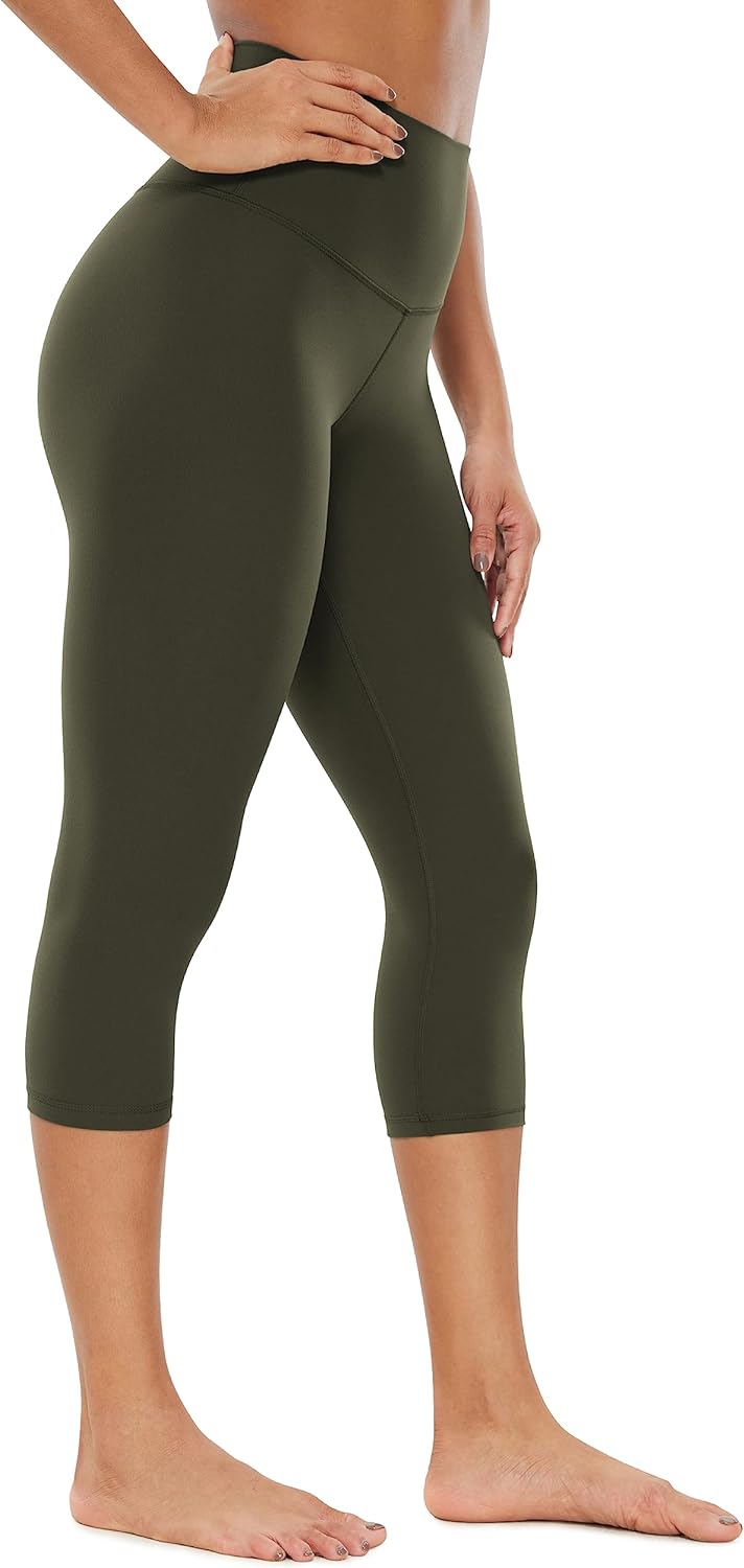 CRZ YOGA Butterluxe Damen High Waist 3/4 Leggings Capri Blickdicht Sport Yoga Fitness Sommer Sportho