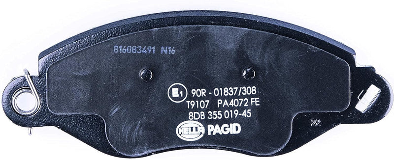 HELLA PAGID 8DB 355 019-451 Bremsbelagsatz - T9107 - Dicke/Stärke: 17.7mm - Bremssystem: Bosch - mit